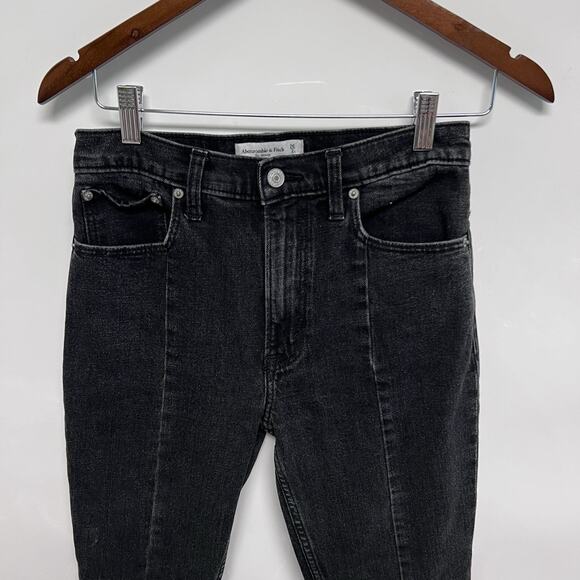 Abercrombie & Fitch Woman Jeans Middle Seam High Rise Split Ankle Sz 2 S 25x28.5 - Picture 3 of 10